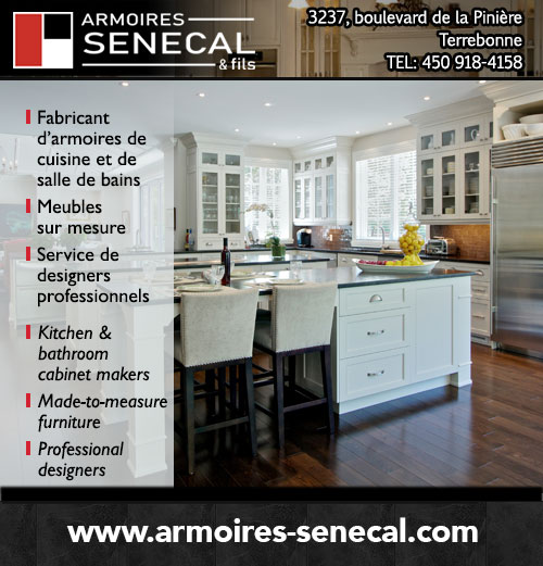 annonce Armoires Senécal et Fils Terrebonne
